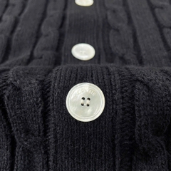 ÁO CARDIGAN CELINE TRIOMPHE CABLE KNIT CASHMERE (BLACK)