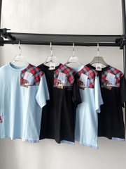 13DE MARZO TEE - Áo Thun Bear Patch Suture Denim (Black) Best Quality