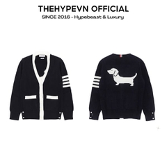 ÁO CARDIGAN THOM BROWNE TB HECTOR 4 BAR V-NECK (NAVY)