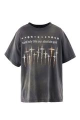 Áo Thun Saint Michael God (Grey) [Mirror Quality]