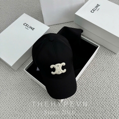 CELINE CAP- Mũ Lưỡi Trai Celine Logo Thêu (Black) [MIRROR QUALITY]
