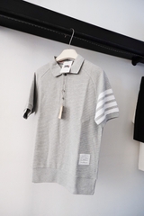 ÁO POLO THOM BROWNE TB OTTOMAN 4 BAR SADDLE (GREY)