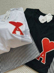 ÁO PHÔNG AMI PARIS WITH PATCH BIG HEART LOGO TEE (WHITE)