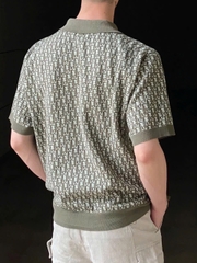 ÁO POLO DIOR OBLIQUE JACQUARD (GREEN)