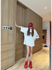 Áo Thun Balenciaga BLCG embroidered Logo 3B (WHite) [Mirror Quality]