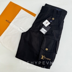 Quần Shorts Louis Vuitton Lovers motif with rivets ( Black )