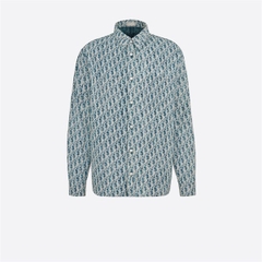 DIOR SHIRT- Áo Sơmi Dior Oblique Over (Blue Denim) [Mirror Quality]
