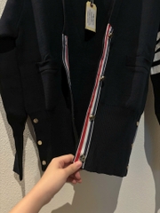 ÁO CARDIGAN THOM BROWNE TB 4 BAR MILANO WOMAN (NAVY)