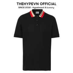 ÁO POLO BURBERRY BBR PIQUE NECK LOGO (BLACK)