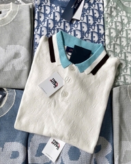 ÁO POLO LOUIS VUITTON LV MONOGRAM POINTELLE (WHITE)