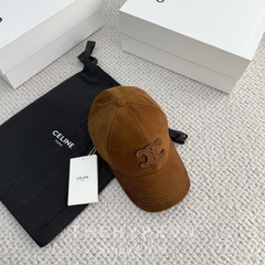CELINE-CAP MŨ LƯỠI TRAI LOGO (BROWN)
