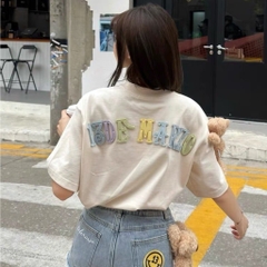 13DE MARZO TEE - Áo Thun Macaron Logo (White) Best Quality