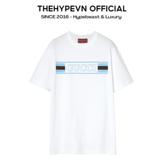 ÁO THUN GUCCI GC LOGO SS25 BLUE (WHITE)