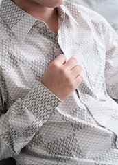 ÁO SƠ MI LOUIS VUITTON DAMIER MARQUE (WHITE)
