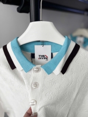 ÁO POLO LOUIS VUITTON LV MONOGRAM POINTELLE (WHITE)