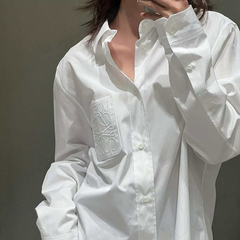 ÁO SƠ MI LOEWE LOGO ANAGRAM (WHITE)