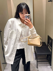 ÁO SƠ MI LOEWE LOGO ANAGRAM (WHITE)