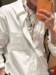 ÁO SƠ MI LOEWE LOGO ANAGRAM (WHITE)