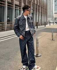 ÁO SƠ MI LOUIS VUITTON LV MONOGRAM JACQUARD PEARL JACKET (BLACK)