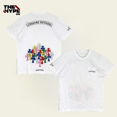 Áo Thun Chrome Hearts CH Multi Colour Cross (White) [Mirror Quality]