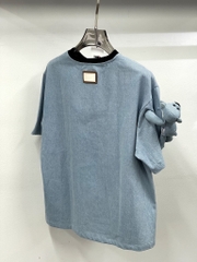 Áo 13De Marzo Bear Denim Rivet Washed Blue Best Quality