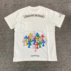 Áo Thun Chrome Hearts CH Multi Colour Cross (White) [Mirror Quality]