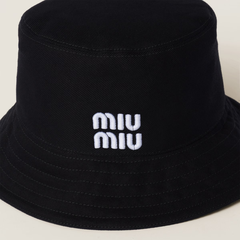 Nón Bucket Miu Miu Drill (Black) [Mirror Quality]