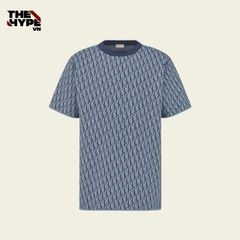 ÁO THUN DIOR OBLIQUE TERRY COTTON (BLUE)