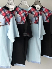 13DE MARZO TEE - Áo Thun Bear Patch Suture Denim (Black) Best Quality