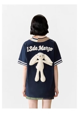 13DE MARZO TEE - Áo Thun Malposition Logo Knit (Evening Blue) Best Quality