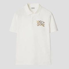 ÁO POLO BURBERRY LOGO AT CHEST (WHITE)