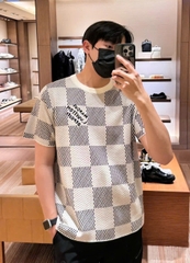ÁO THUN LOUIS VUITTON LV DAMIER MARQUE (BLACK WHITE)