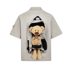 13DE MARZO TEE - Áo Thun Bear Bag Functional (Light Grey) Best Quality