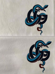 ÁO THUN GUCCI GC SNAKE DOUBLE G (WHITE)