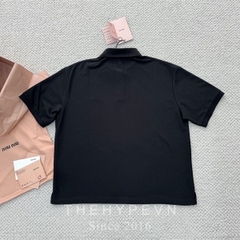 Áo Polo MiuMiu Cotton piqué (Black) [Mirror Quality]