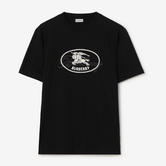 ÁO THUN BURBERRY KNIGHT STAMP (BLACK)