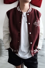 ÁO KHOÁC LOUIS VUITTON LV CALFSKIN HOUSE VARSITY JACKET (RED)