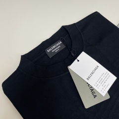 BALENCIAGA TEE - Áo Blcg Wave Embroidered (Black) [Mirror Quality]