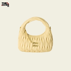 TÚI MIU MIU WANDER MATELASSÉ NAPPA LEATHER HOBO (SOY GREEN)