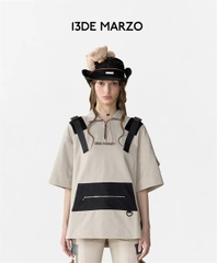 13DE MARZO TEE - Áo Thun Bear Bag Functional (Light Grey) Best Quality