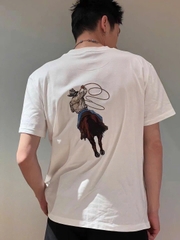 ÁO THUN LOUIS VUITTON LV COWBOY LASSO (WHITE)