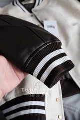 ÁO KHOÁC LOUIS VUITTON LV MONOGRAM EMBROIDERED VARSITY JACKET (BEIGE)