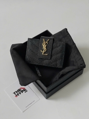 VÍ ĐỰNG THẺ SAINT LAURENT YSL CASSANDRE MATELASSE (BLACK)