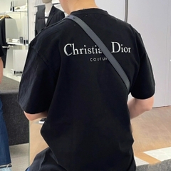Áo Thun Dior Relaxed Couture Logo Back (Black) [Mirror Quality]