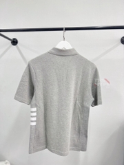 THOM BROWNE POLO - Áo Polo TB Side Stripes Insert (Xám)[MIRROR QUALITY]