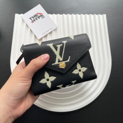 Ví Ngắn Louis Vuitton Victorine Empreinte (BLACK) [Mirror Quality]