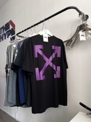 Áo Thun Off-White Arrow Caravaggio Mercy Purple Line (Black) [Mirror Quality]