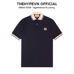 Áo Polo Gucci GC With Interlocking G (Navy) [Mirror Quality]