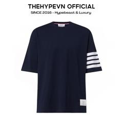 ÁO THUN THOM BROWNE SIDE STRIPE COTTON (NAVY)