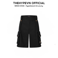 Quần Shorts Louis Vuitton Lovers motif with rivets ( Black )